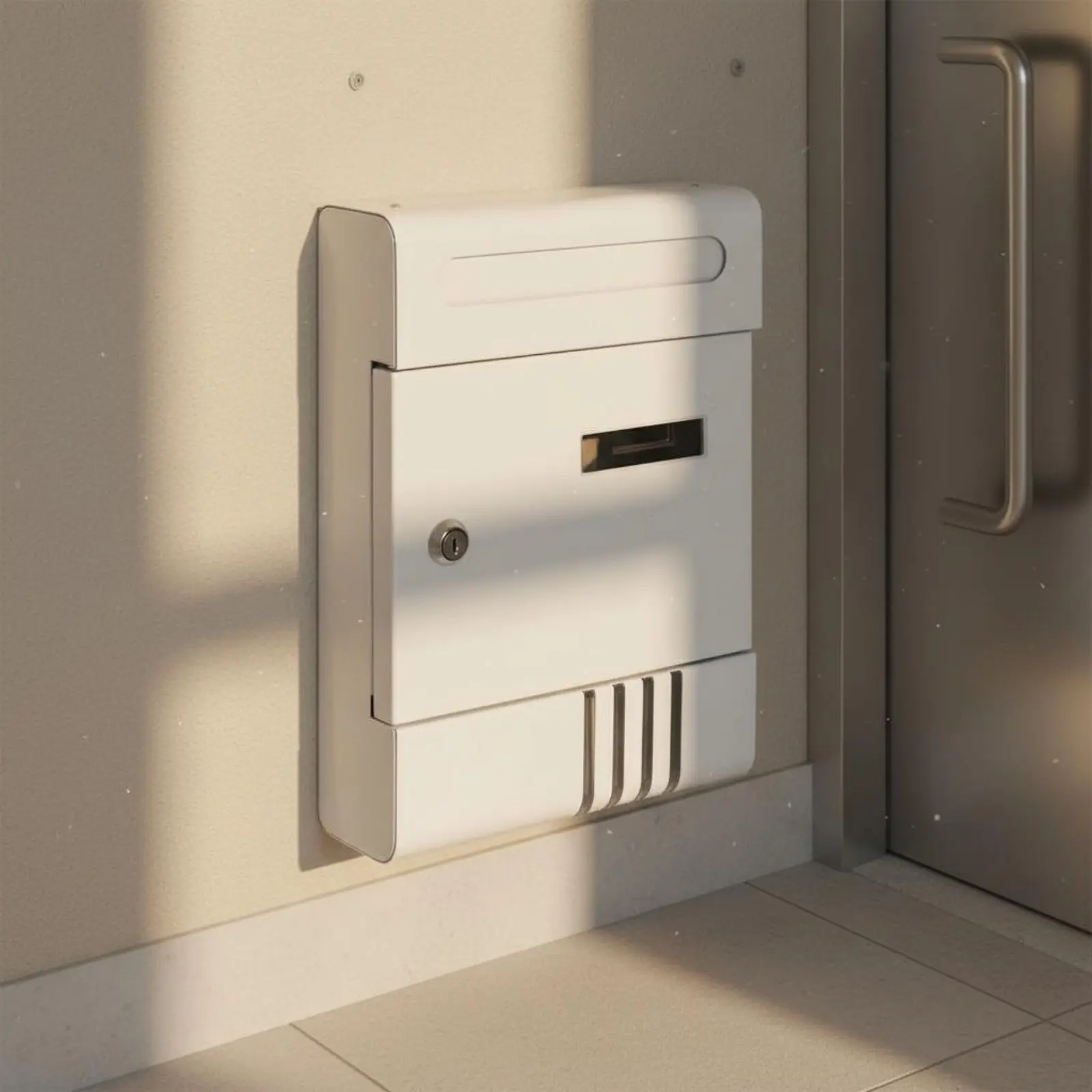 12 Pieces Rainproof Mailbox Iron Lock and Key Mailbox Metal Postbox Powder Coated Wall Mount Mail Box Weather Resistant