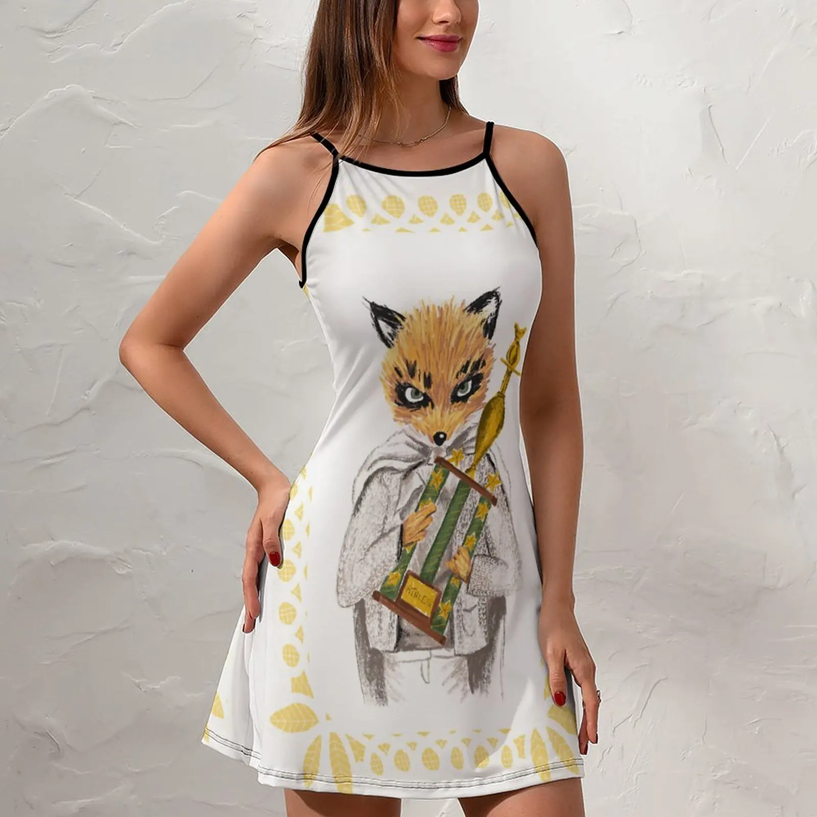 Ash (un vero atleta) in vendita Graphic Vintage Exotic women's Clothing women's Sling Dress Humor Graphic Clubs abito con bretelle