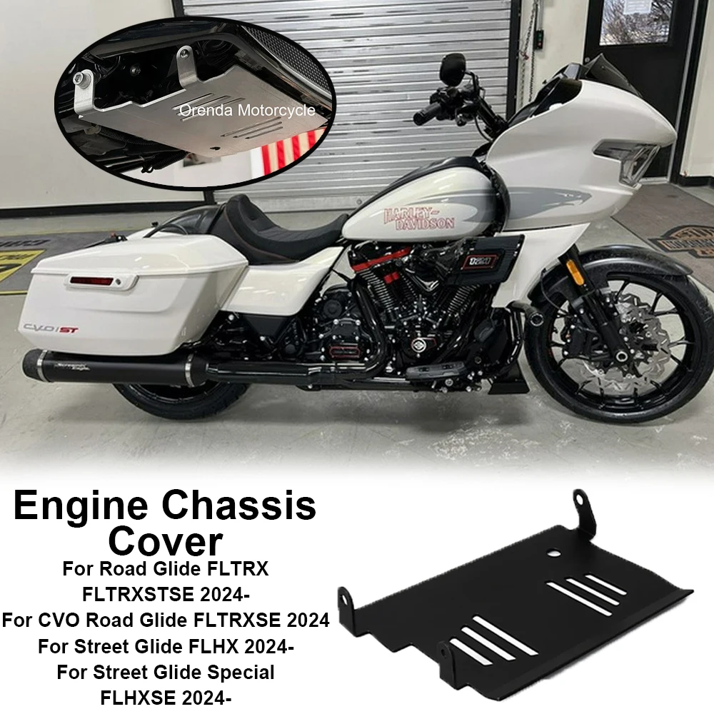 ロードcvoロードストリートグライド新型バイクアクセサリースキッドプレートエンジンガードシャーシカバーエンジン保護キット2024-2025