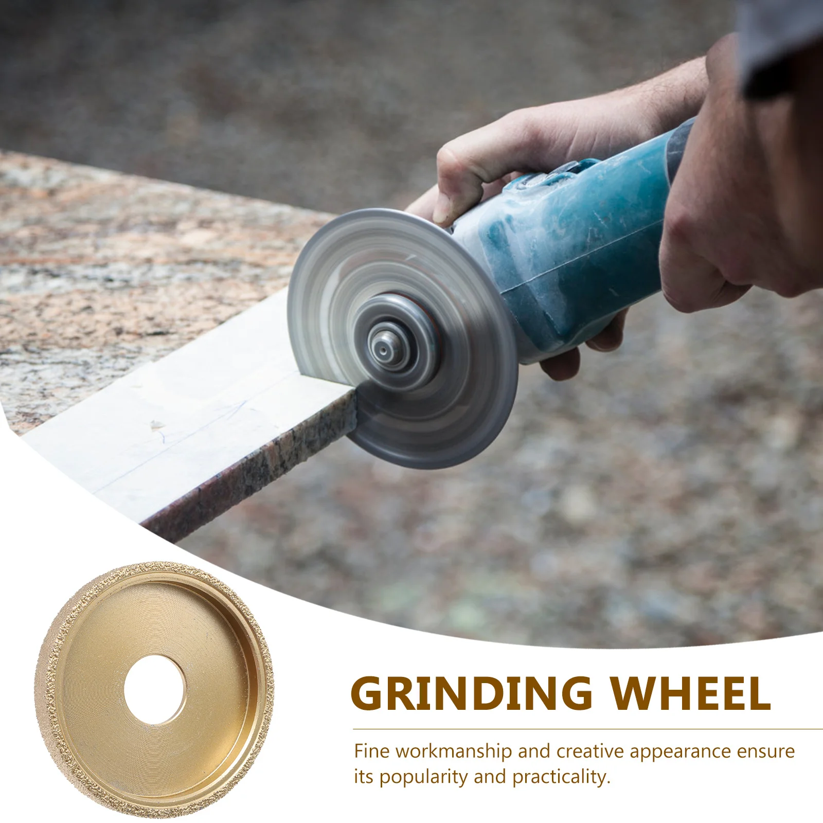 

1Pcs Diamond Grinding Wheel High Performance Vacuum Brazed Stable Cutting Disc for Marble Granite Masonry Stone