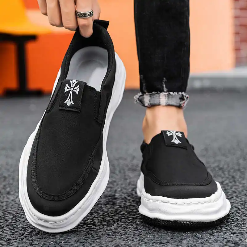 Road Without Heel Sports-leisure Loafers Luxury Brand Men's Sneakers Vulcanized Shoes Man Sports Popular Goods High-level