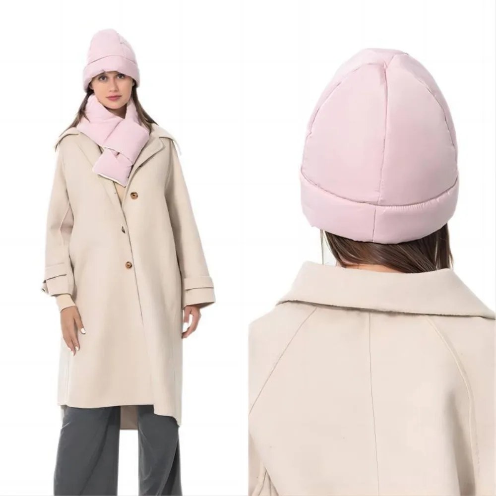 Fashion Polyester Quilted Fluffy Cap Thickening Warm Coral Velvet Hat Ear Protection Windproof Warm Cap Autumn Winter