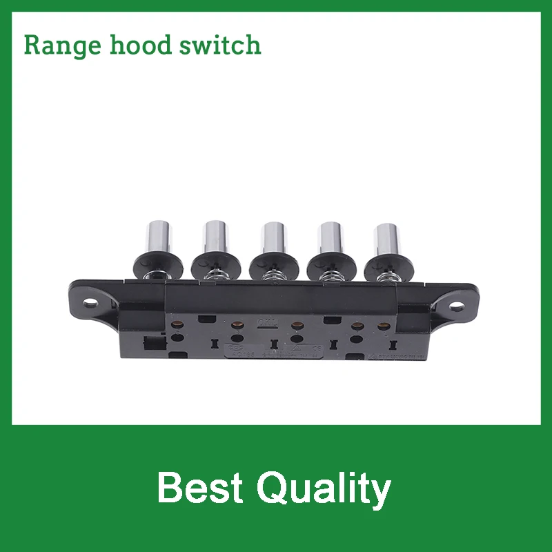 1Pcs Five Position Plug In Button Switch Range Hood Five Gear Piano Key Switch