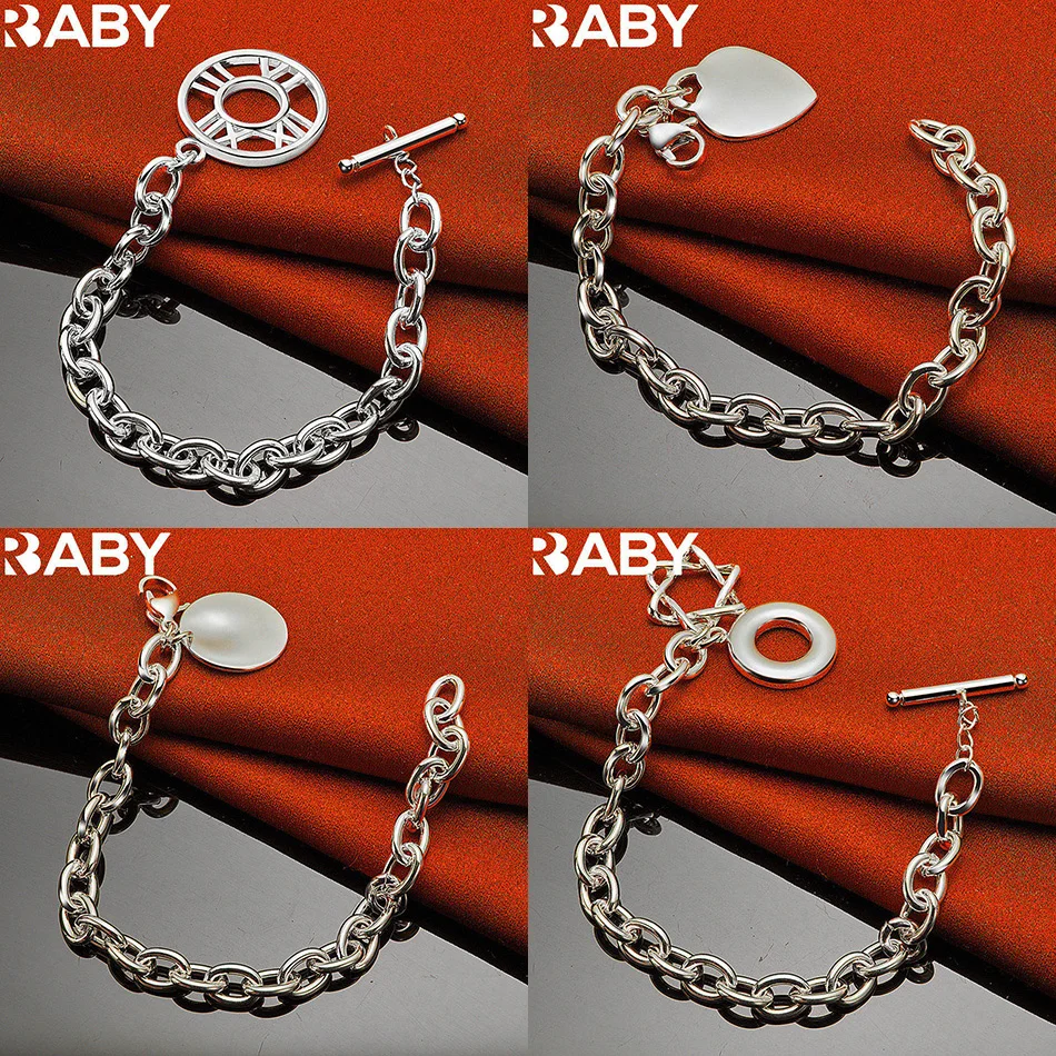 

URBABY 925 Sterling Silver Design Bracelets For Women Men Charm Trend Birthday Gifts Fashion Party Fine Jewelry