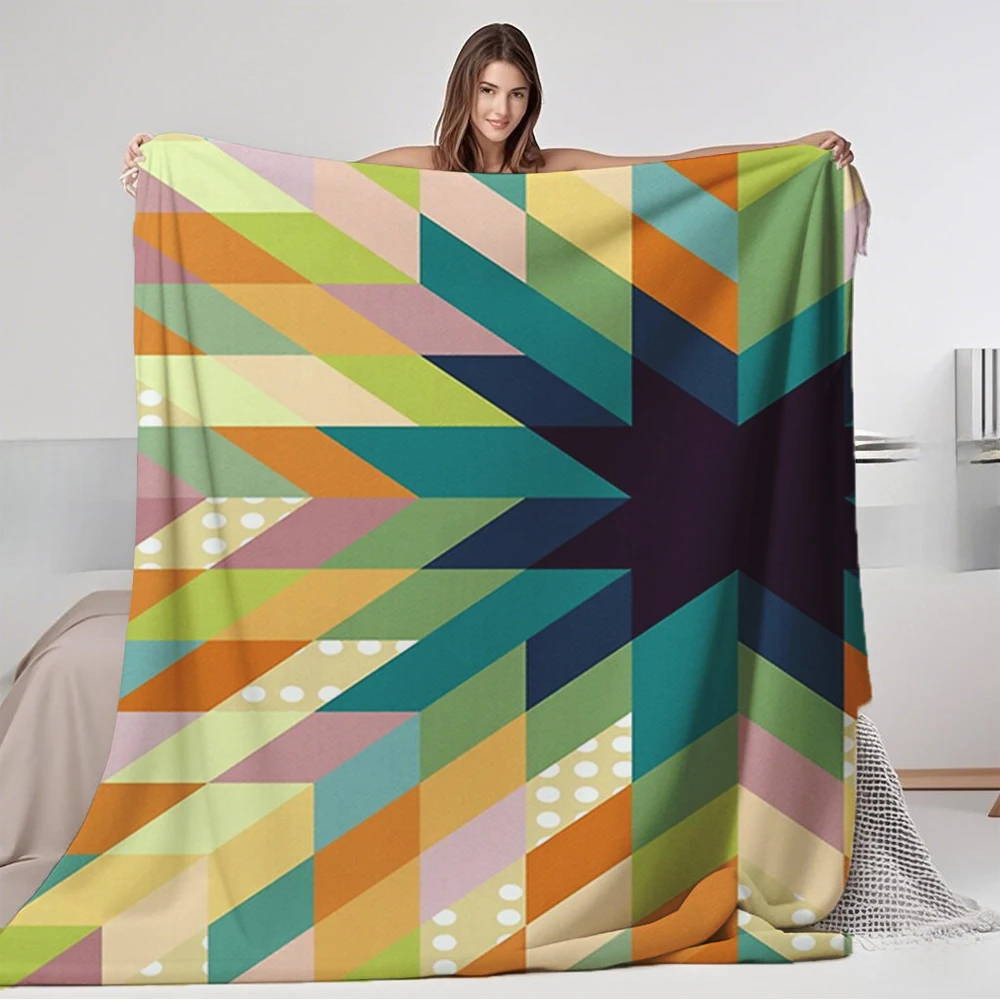 

Flannel Blanket Lights With Fade-Resistant Knit Throw Modern Minimalist Blankets For Airbnb Hosts Adults Living Room Seasonal