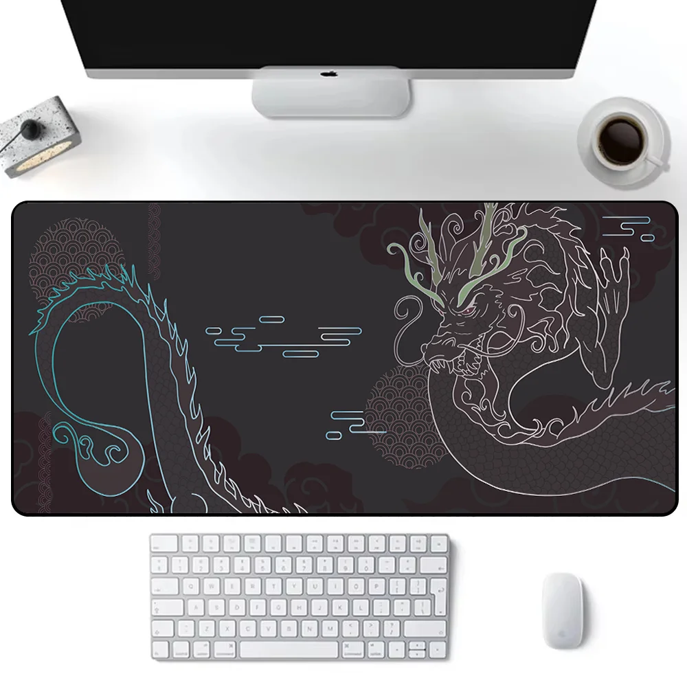 

XXL Mouse Pad Dragon Mouse Mat Gamer Black Big Mousepad Company Speed Mause Pad Table Mats Office Carpet Rugs for Computer Desk