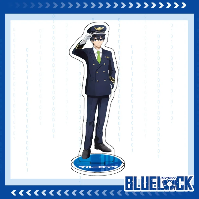 Plaques sur pied en acrylique Transparent, 15Cm, pour serrure bleue, Anime Isagi Yoichi Meguru Kunigami, ornement de bureau