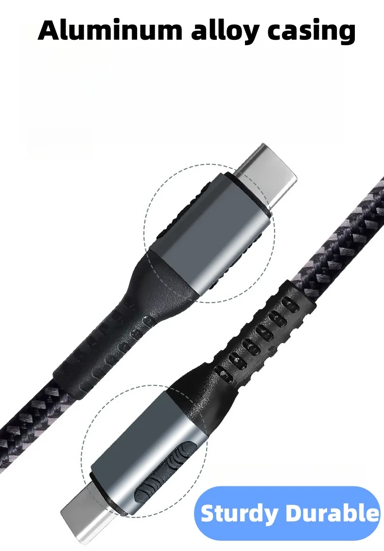 10 STKS Hot Koop 100 W Type C Snelle Lader Kabel Nylon Weven USB C Naar USB C 100 w Lader Kabel Voor IPhone Samsung HUAWEI IPad