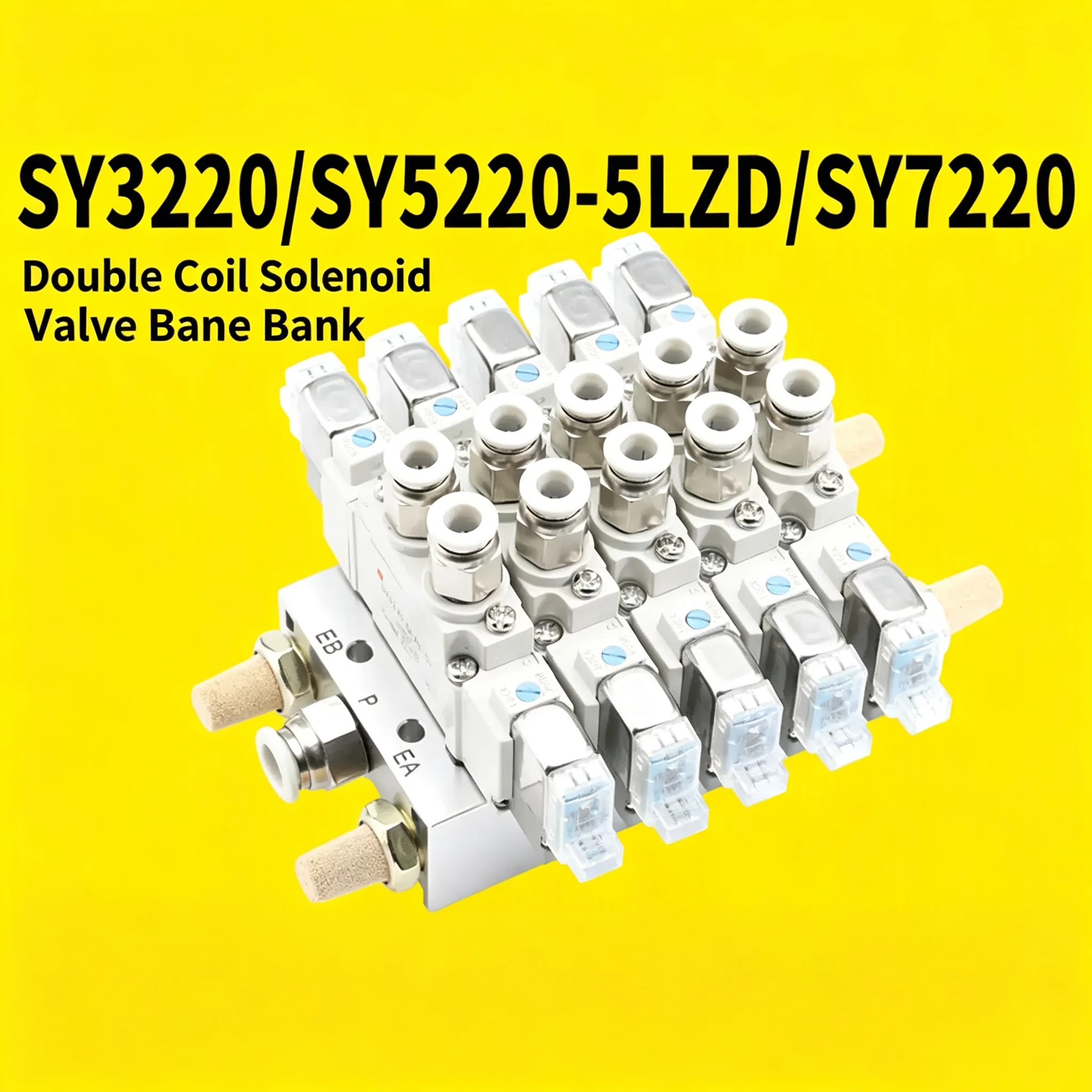 SY5220 Multi-way Combination Manifold Original Replacement Solenoid Valve Control SY5220-5LZD-01 SY5220-6LZD-01 Manifold