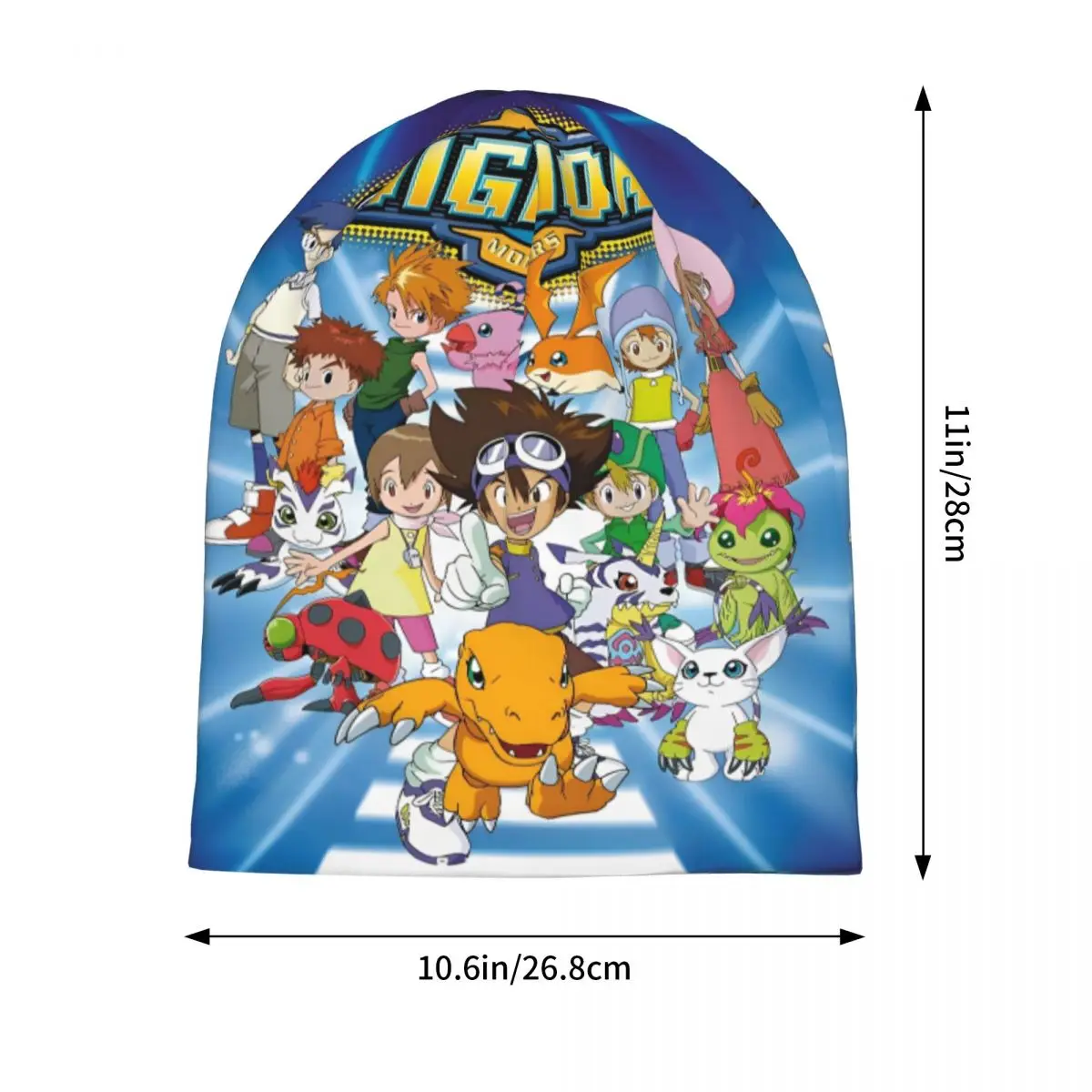 Berretto da uomo slouchy Beanie Digital Monster Digimon Abiti Autunno Inverno Caldo cofano Cappelli lavorati a maglia