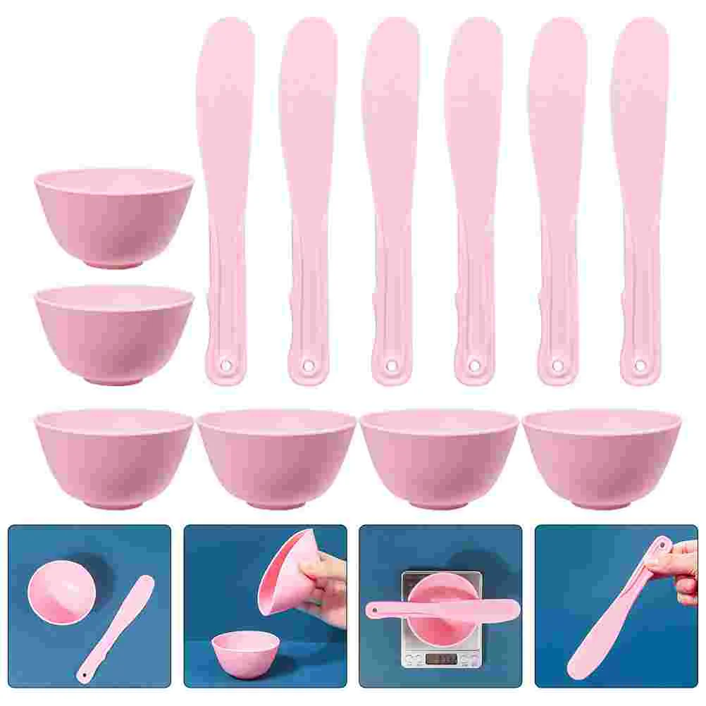 

Facial Mask Mixing Bowl Kit 6 Sets Silicone Face Mask Bowl Mixing Stirring Spatula Soft Flexible Facial Mud Bowl Spa Skincare