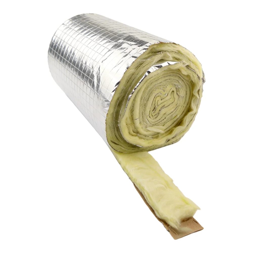 Sustainable Solution Protect Your Pipes with a Flexible 32 8 Foot Long Foiled Back Fiberglass Insulation Wrap Today