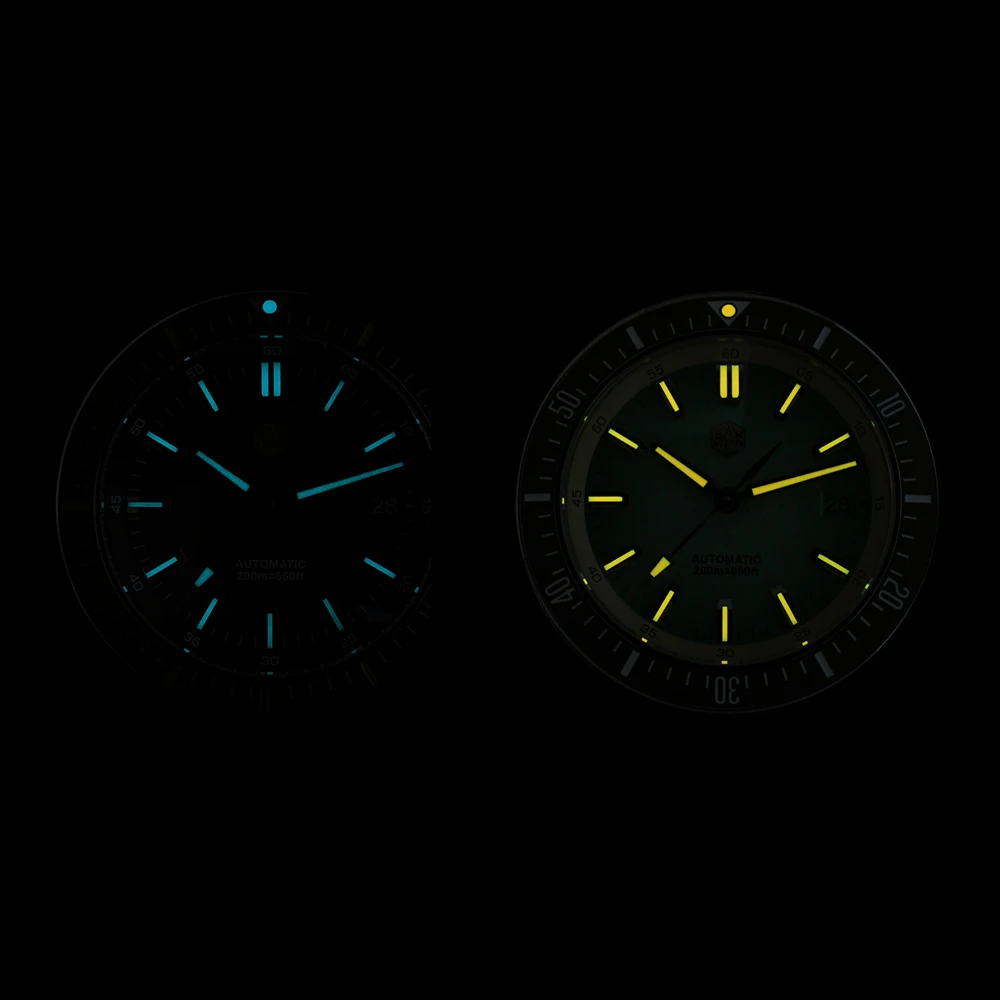 2025 San Martin New 40mm Diver Watch Stainless Steel NH35 Automatic Mechanical 200m Waterproof Men Timepiece Luminous SN0118G-B