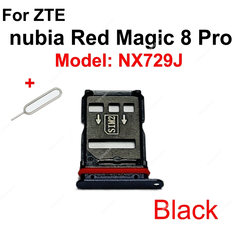 For ZTE nubia Red Magic 8 8S 9 Pro+ Plus NX729J NX769J SIM Card Slot Tray Premium Phone Repairing Unresponsive Trays image 6