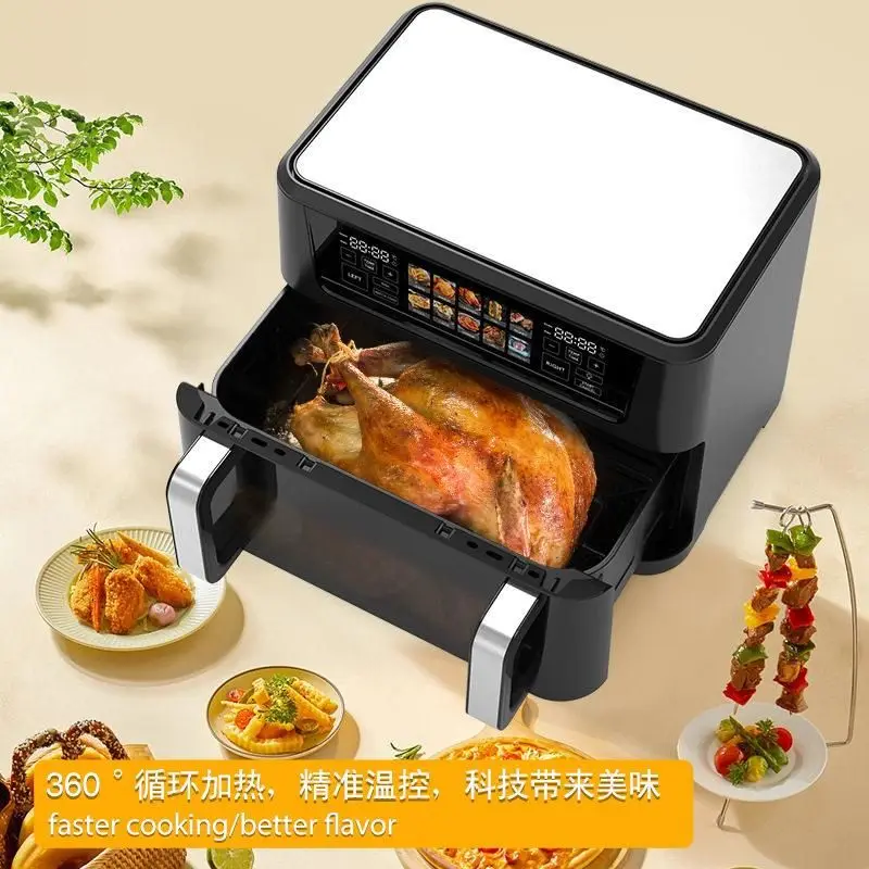 12‑Liter Multi‑Functional Smart Air Fryer, Visible Window Color Touchscreen Household Oven for Fried Chicken, Potato Chips