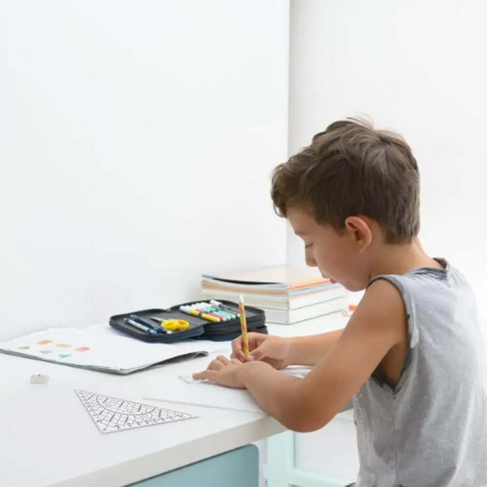 Durable Plastic Set Square Transparent Drafting Tools Triangle Ruler Geometry With Handle Scale Ruler Students Gift