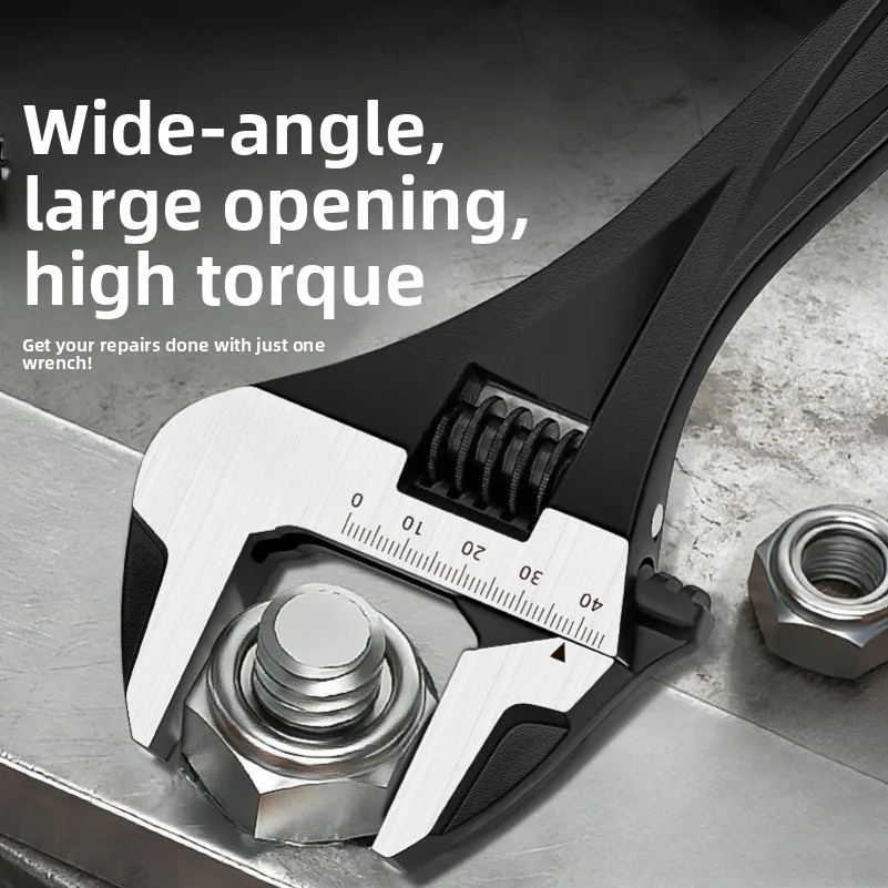 High hardness live mouth wrench multifunctional large opening bathroom wrench