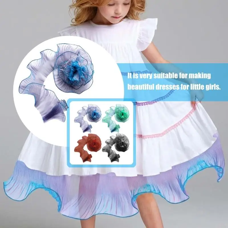 الدانتيل تقليم 5 متر خيط البوليستر مواد الخياطة ديكور المنزل صياغة لوازم سهلة لقطع التصاميم Y08E