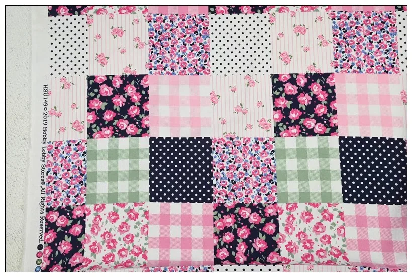 50X110cm الكرتون فلوريت رقيقة 100% نسيج القطن مواد الخياطة للملابس خليط DIY بها بنفسك اللحف التطريز المواد #2