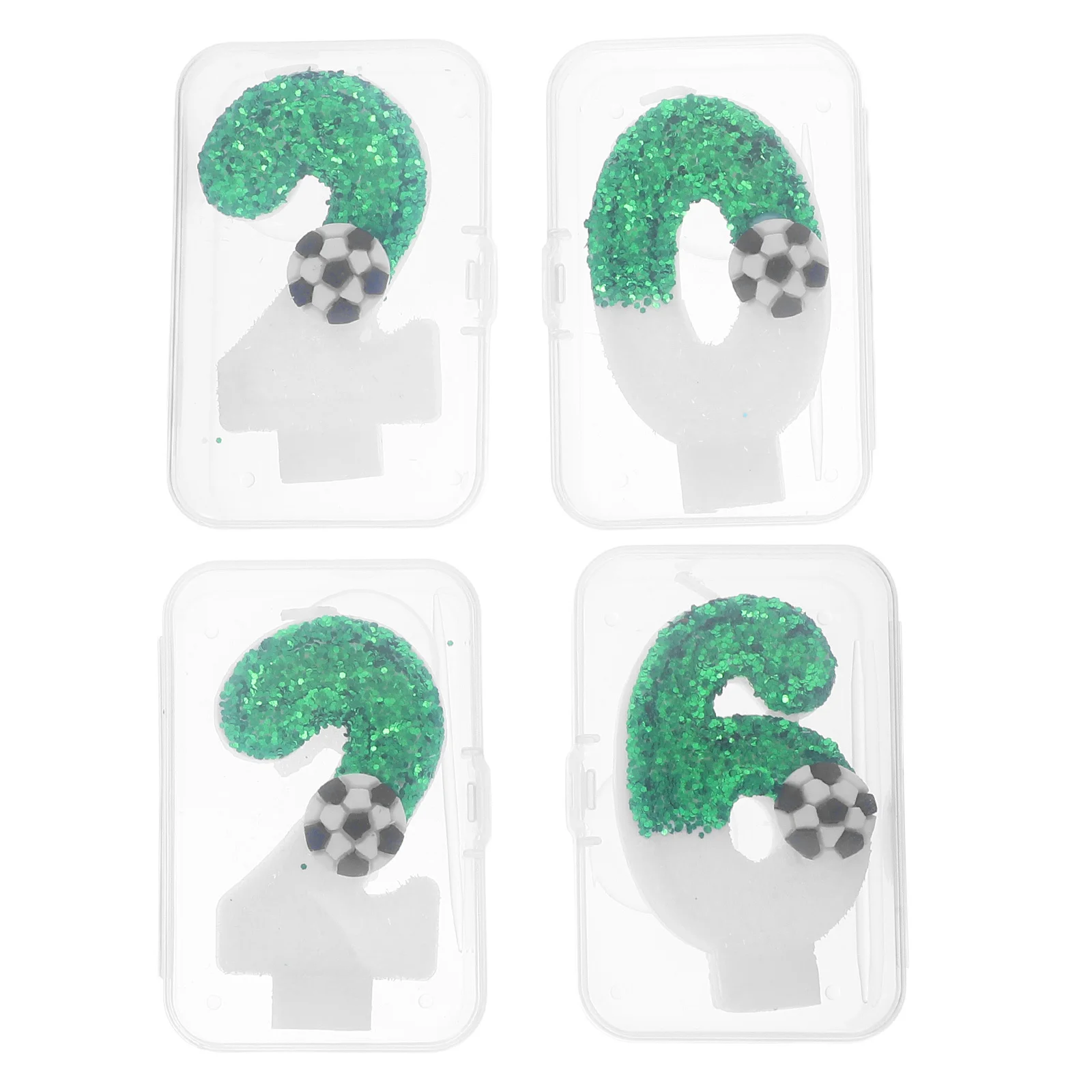 

4Pcs Soccer Number Candles Football Cake Decoration Creative Birthday Party 2026 Topper Sport Theme Celebration