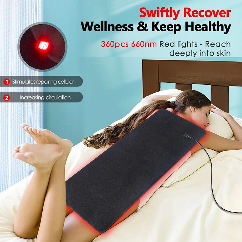 

Infrared Light Heating Pad 660nm&850nm Back Shoulder Waist Yoga mat Comfortable Massage Relieve Tired Pain Red Light Therapy Pad