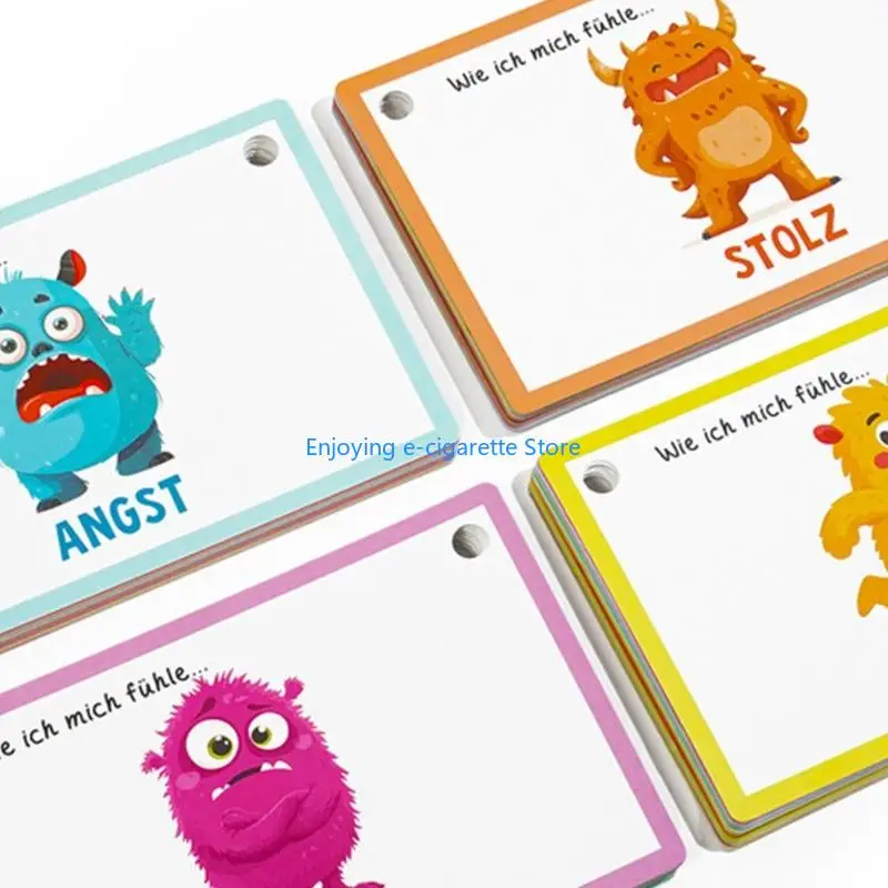 German Emotion Guidance Flashcards For Kids Emotional Intelligence Development Y4QF