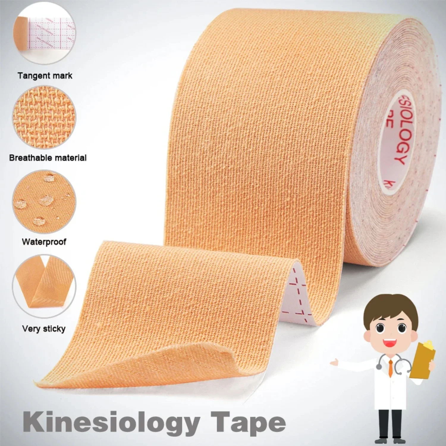 Kinesiology Tape Athletic Recovery Elastic Tape Kneepad Muscle Pain Relief Knee Pads Support  Gym Fitness Bandage