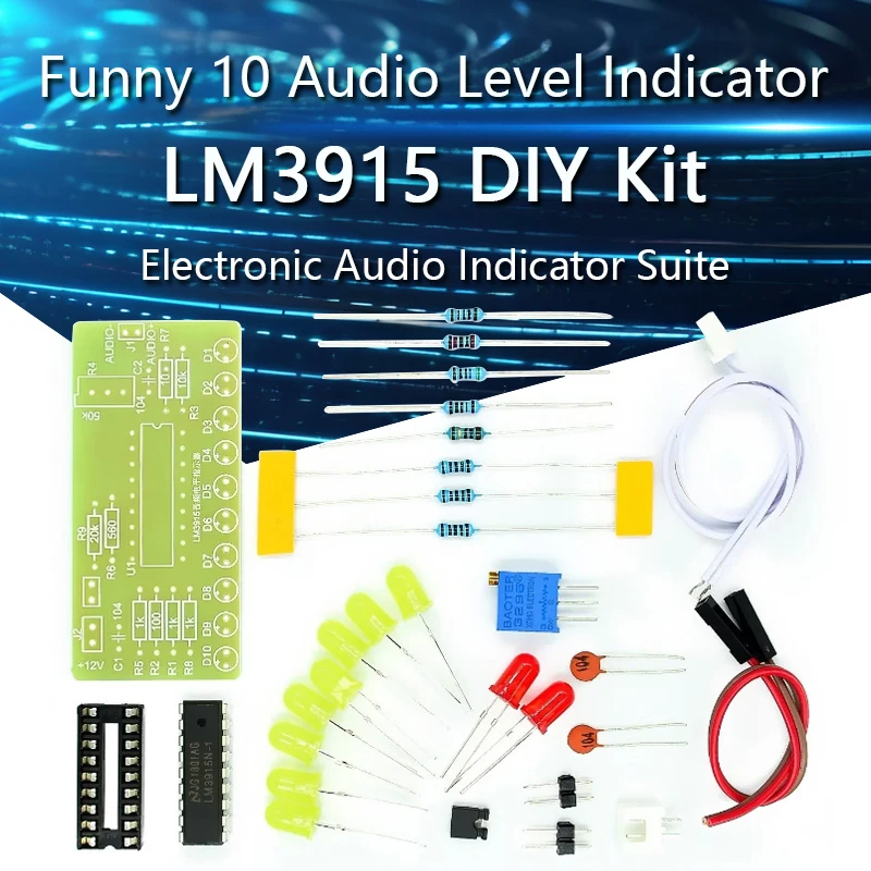 

Funny 10 Audio Level Indicator LM3915 DIY Kit Electronic Audio Indicator Suite