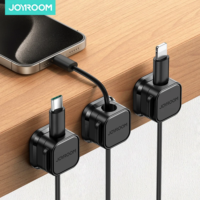 Joyroom Organizer kabli Magnetyczny uchwyt na kable Gładki, regulowany uchwyt na kable Pod biurkiem Zarządzanie kablami Uchwyt na przewody Zaciski do kabli