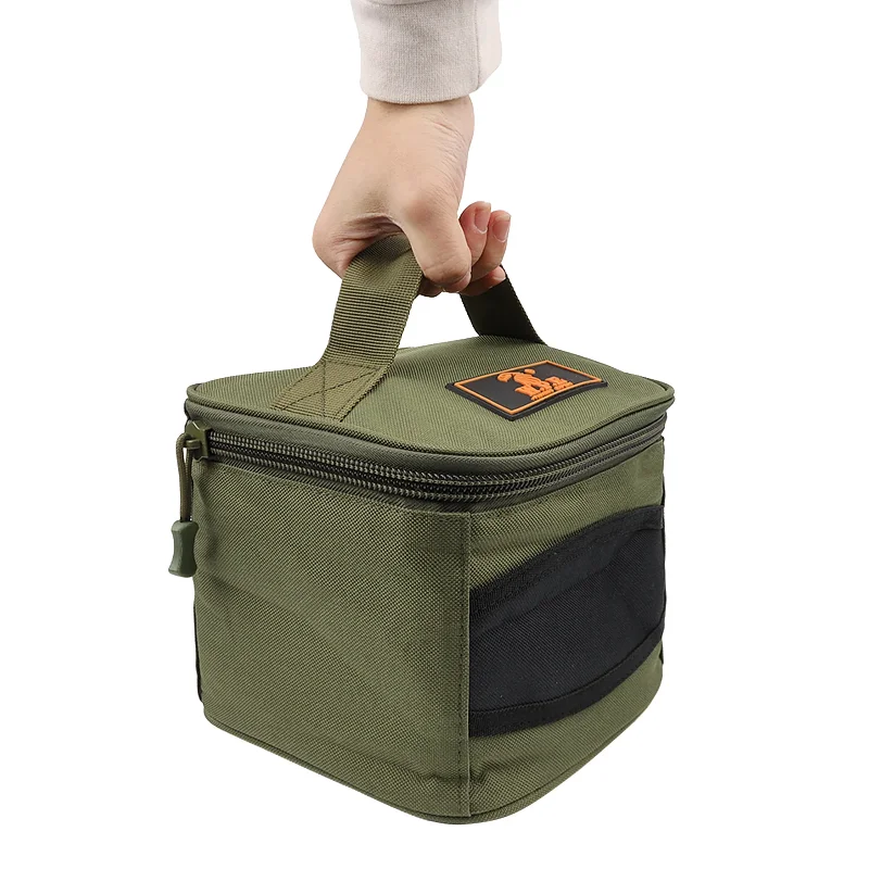 Universal Fishing Accessories Reel Bag Green Durable Storage Oxford fabric Portable Tackle Pouch for 500-10000 Series1 PCS image 4