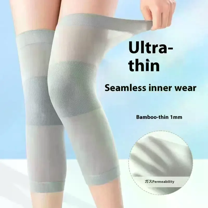 Ginocchiere estive in maglia sottile Ginocchiera ultrasottile traspirante Supporto per camera climatizzata Protezione invisibile per il ginocchio