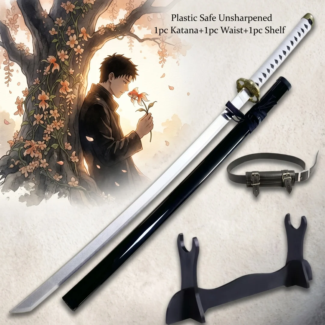 Katana Kagurabachi de 40 Pulgadas con Soporte, Espada de Juguete de Anime para Cosplay, Réplica de Ninja, Escala 1:1, Tamaño Real, Plástico, Regalo