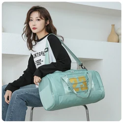 Sports Fitness Gym Bag for Women Travel Duffle Shoe Pocket Luggage Duffel Durable Tote Handbags Weekend Yoga Training Bag Men