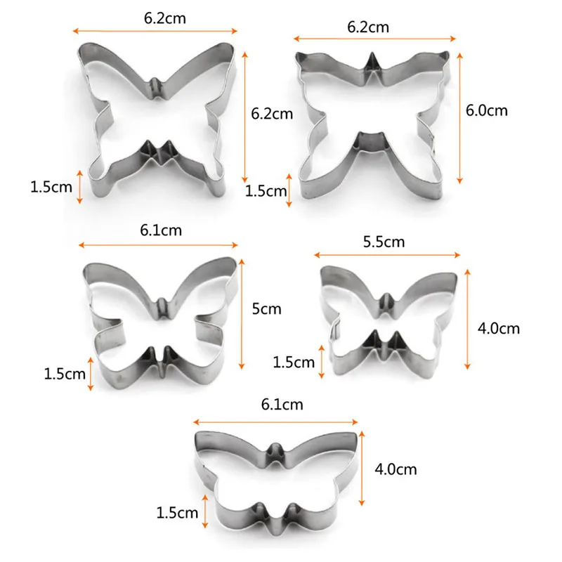 Pastry Butterfly Molds Fondant Mold Biscuit Cookie Cutter For Cake Decorating Tools Chocolate Moulds Wedding Kitchen Accessories