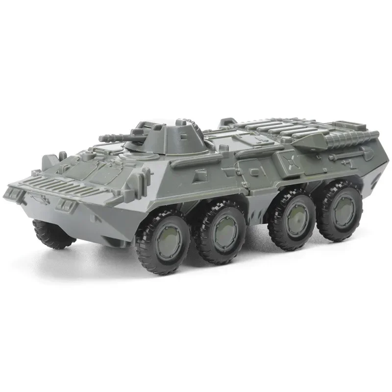 BTR-80 DIY WW2 Wheeled Armored Vehicle Puzzles Model 3D Plastic Assembling Building Brick for Child Army Troop Personnel Carrier