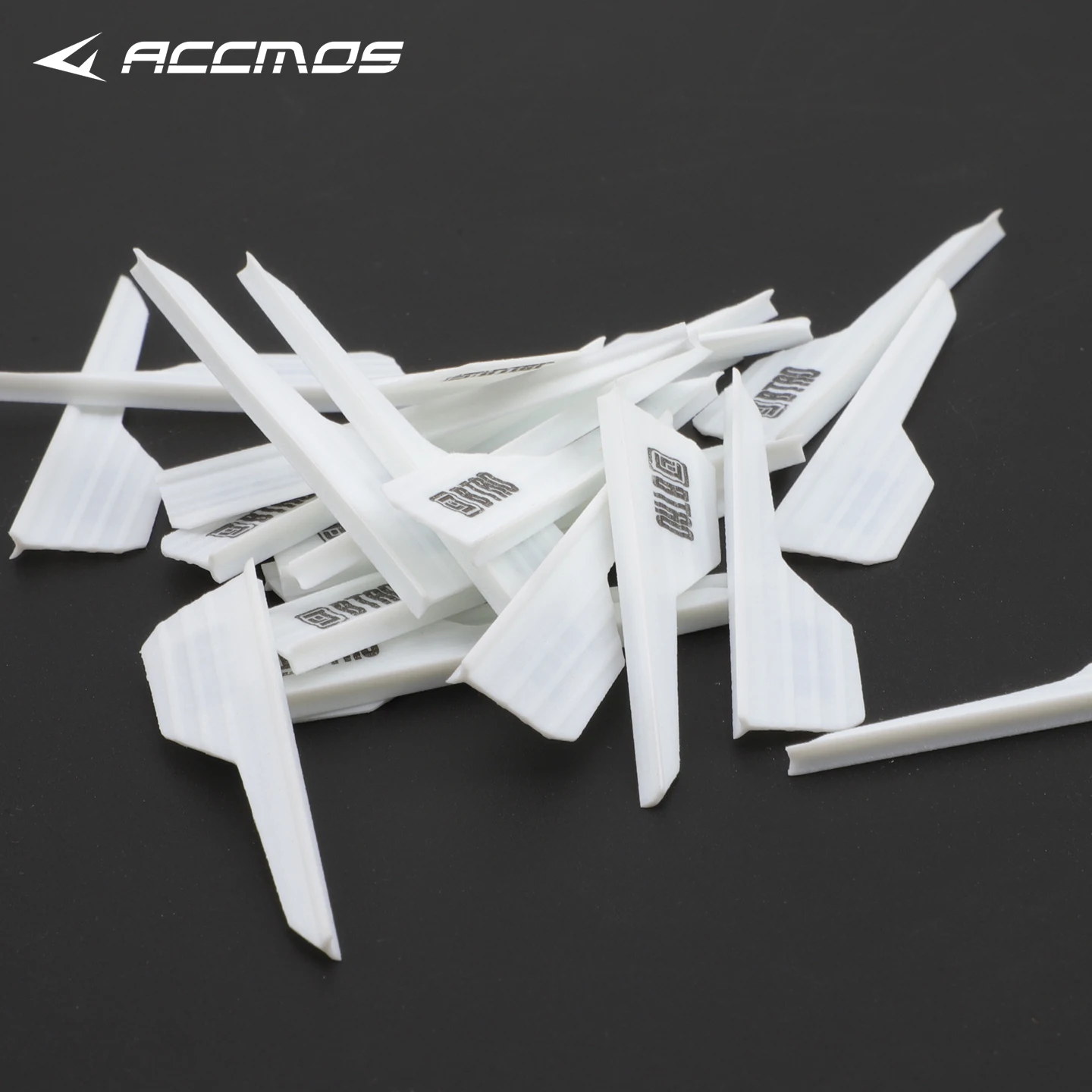 ​36Pcs ACCMOS Lightweight Airplane Shape Arrow Vanes Low Wind Resistance Fletching For Competition Archery Arrows