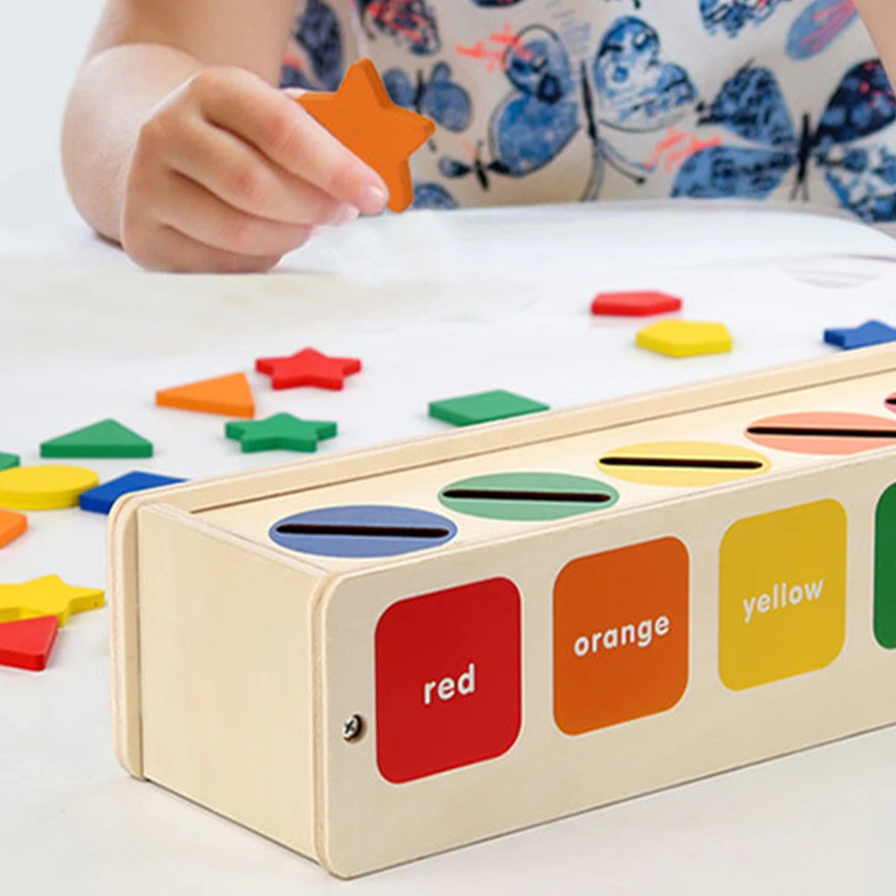 Formsortierbox Babyspielzeug Farbe Sinnesspielzeug Bunter Holzsortierer für Kleinkinder Kind