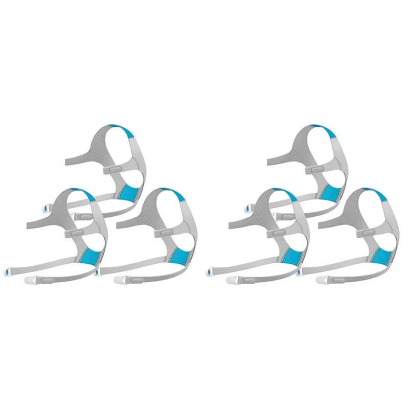 

Головные уборы CPAP Air Fit N20, 6 упаковок, сменные головные уборы для резной полнолицевой маски — аксессуары CPAP, ремни