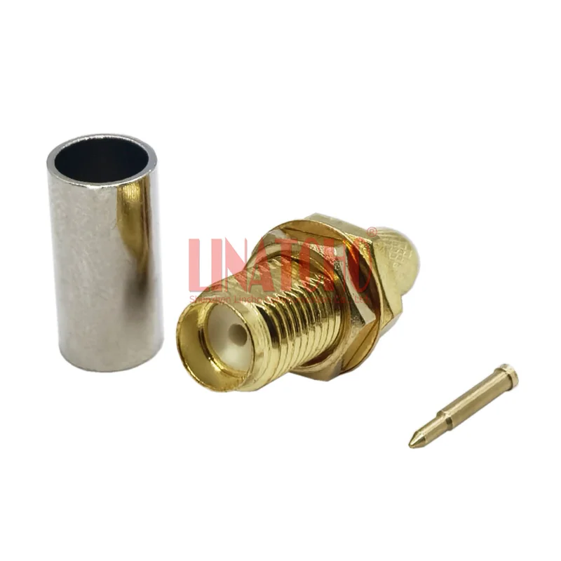 100PCS 50ohm RF RP SMA Female Connector RG142 RG141 LMR195 RG58U for WIFI Antenna Extension Cable