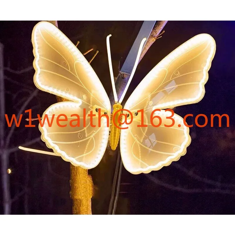 LED outdoor butterfly lights, landscape lights for parks and scenic areas, decorative insect lights, waterproof butterfly lights