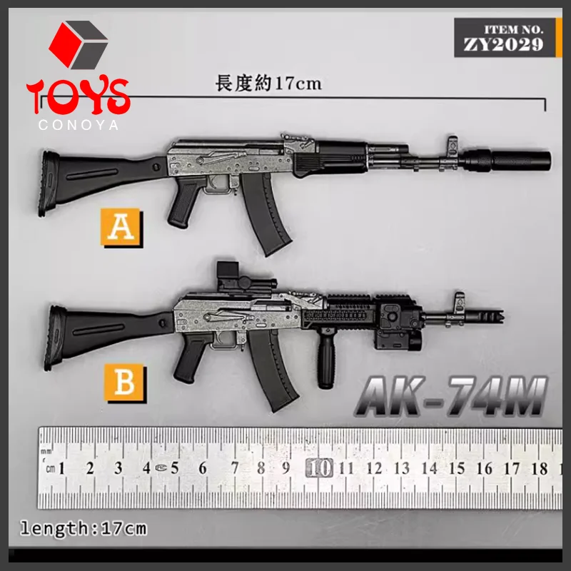 ZYTOYS ZY2029 broń w 1/6 skali AK74M Model 16cm żołnierz z karabinu szturmowego pistolet-zabawka zmieścić 12-calowe męskie figurki