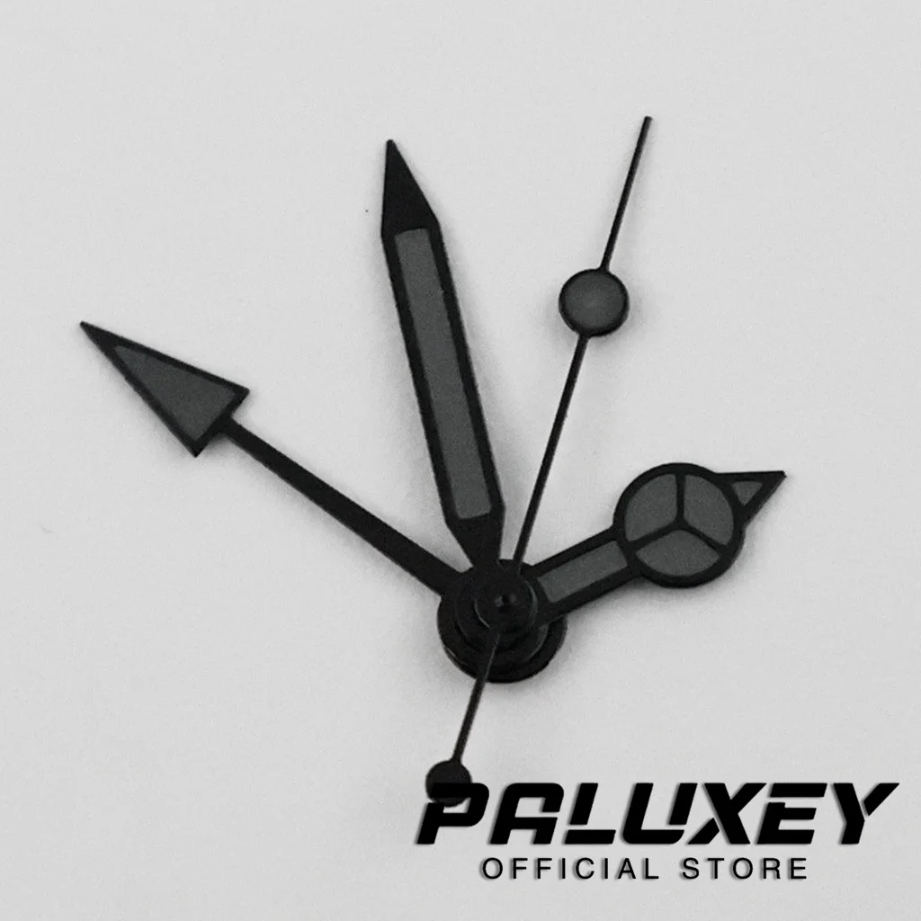 สีดําสีเทา NH34 Ghost GMT มือสี่เข็มมือสีเขียวนาฬิกาส่องสว่างตัวชี้เหมาะสําหรับ NH34A 4R34 การเคลื่อนไหว