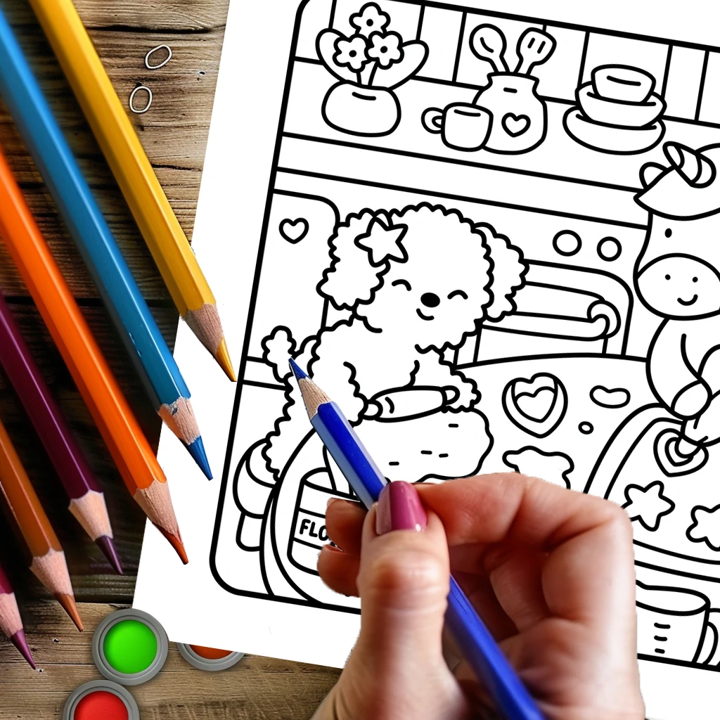 28 Pages Good Time Style Coloring Coloring Book for Soothing Stress | Stress Reduction Colouring Book for Relax &Gifting