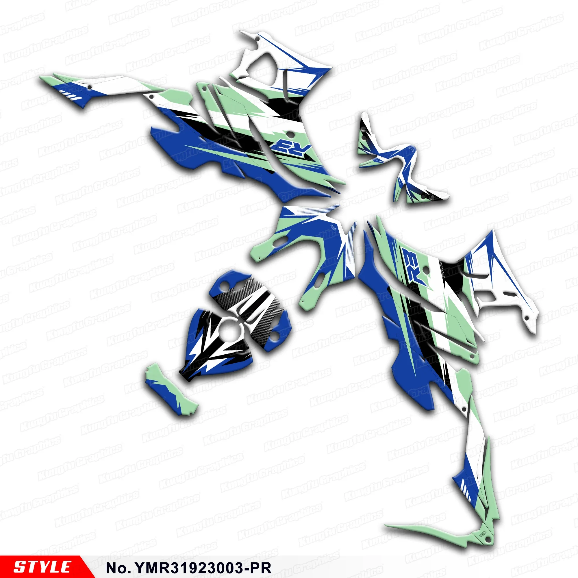 

Клейкая наклейка JY RACING с графическим листом для Yamaha YZF-R3 2019 2020 2021 2022 2023, YMR31923003-PR