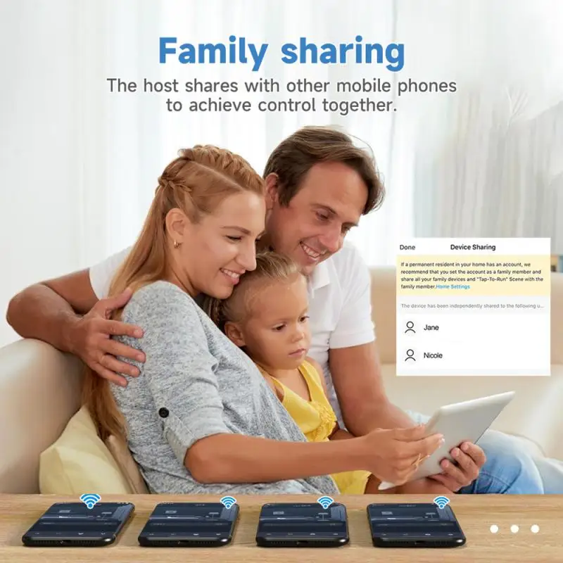 Aubess TUYA WiFi Mini Smart Switch 1/2/3/4 Gang Smart Life APP Wireless Remote Control Voice Control work with Alexa Google