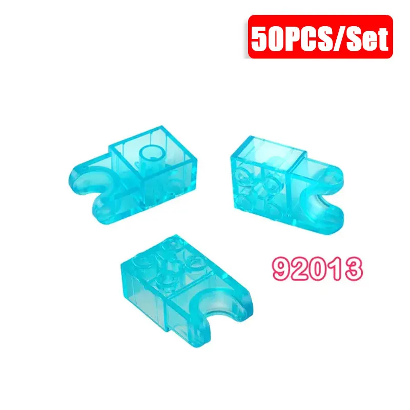 50 Stück 92013 2x2 Transparente Blaue Bausteine Teile Kugelförmiger Verbinder MOC Kleine Steine DIY Montage Konstruktion Lernspielzeug