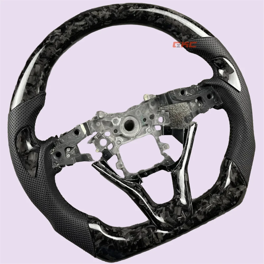 

Customized D-Shaped Forged Carbon Fiber Black leather Steering Wheel Fit 2018 2019 2020 2021 2022 2023 Honda Accord