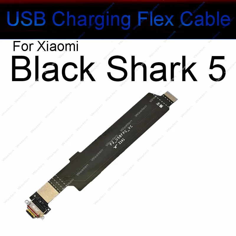 USB Charge Board Port For Xiaomi Black Shark 2 3 4 5 Pro USB Charging Port Dock Charger Plug Connector Board Flex Cable Parts