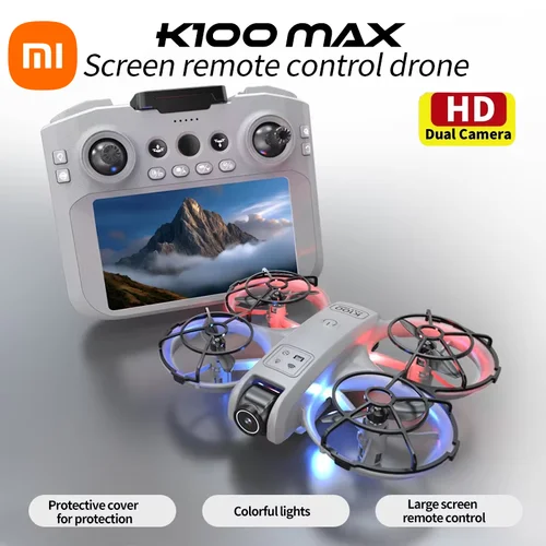 Xiaomi K100 MAX Mini Drone profesional 4K HD Cámara Dual pantalla Fpv flujo óptico Drone juguetes Quadcopter sin escobillas Dron juguete para regalo