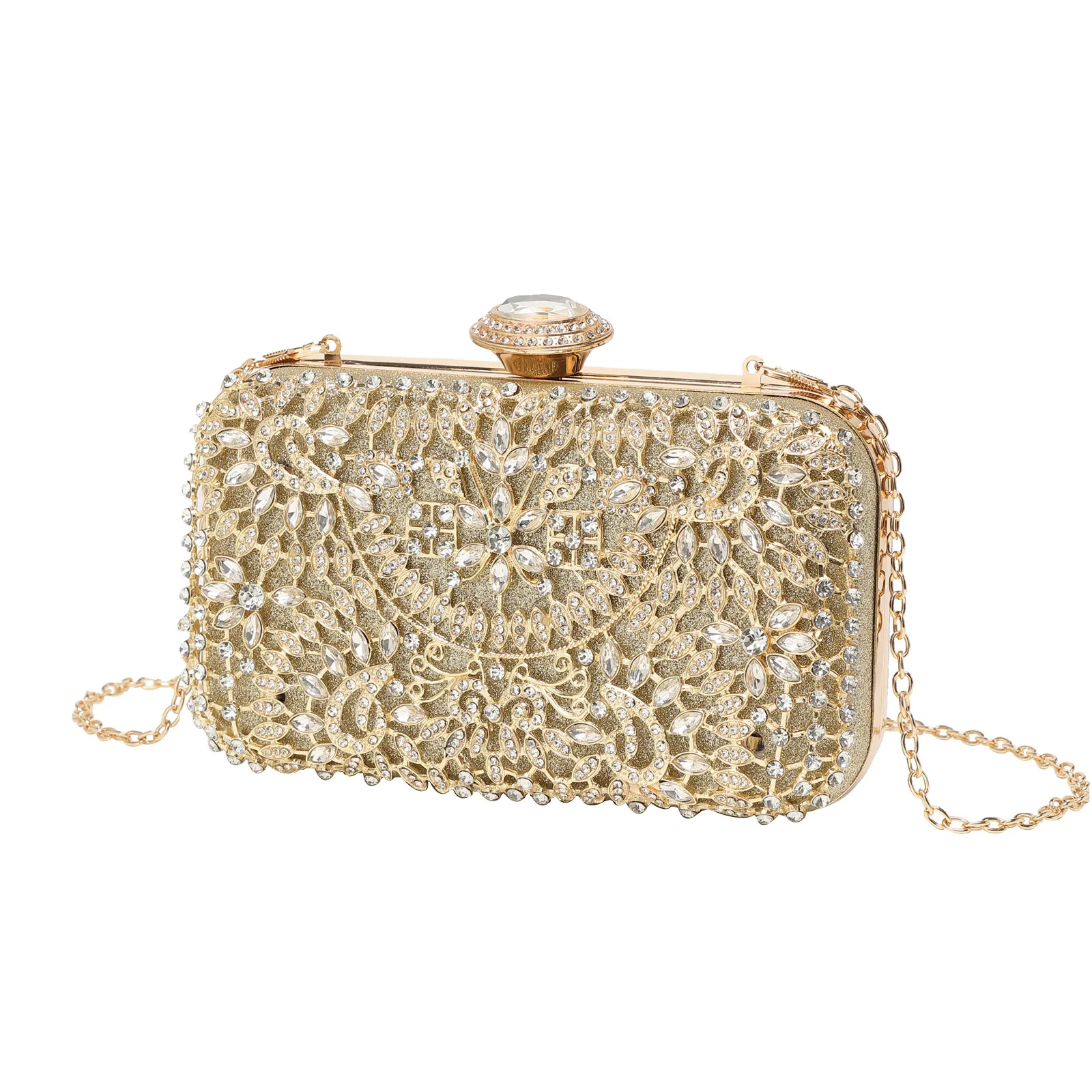 

Женская сумка для ужина, сумка, атмосферный банкетный клатч, инкрустированный бриллиантами, вечерняя сумка-мессенджер с цепочкой Bolso Mano Mujer Verano